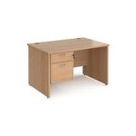 Maestro 25 panel end 800mm desk 2d ped