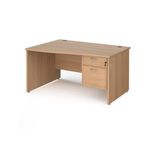 Maestro 25 panel end lh wave desk 2d ped