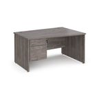 Maestro 25 panel end rh wave desk 2d ped