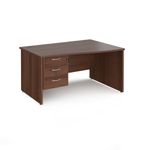 Maestro 25 panel end rh wave desk 3d ped