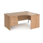 Maestro 25 panel end rh erg desk 3d ped