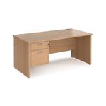 Maestro 25 panel end 800mm desk 2d ped