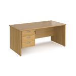 Maestro 25 panel end 800mm desk 3d ped