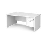 Maestro 25 panel end lh wave desk 2d ped