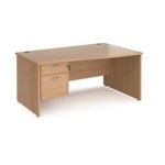 Maestro 25 panel end rh wave desk 2d ped