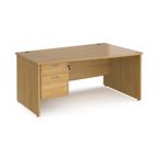 Maestro 25 panel end rh wave desk 2d ped