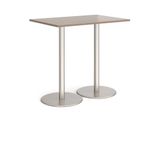 Monza rect poseur table round bases