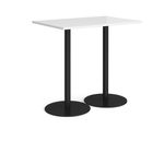 Monza rect poseur table round bases