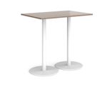 Monza rect poseur table round bases