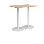 Monza rect poseur table round bases