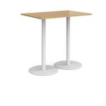 Monza rect poseur table round bases