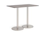 Monza rect poseur table round bases