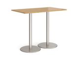 Monza rect poseur table round bases