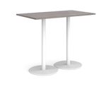 Monza rect poseur table round bases