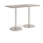 Monza rect poseur table round bases