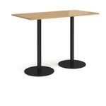 Monza rect poseur table round bases