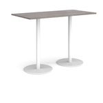 Monza rect poseur table round bases