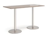 Monza rect poseur table round bases