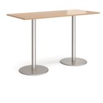 Monza rect poseur table round bases