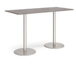 Monza rect poseur table round bases