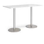 Monza rect poseur table round bases