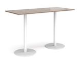 Monza rect poseur table round bases