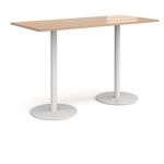 Monza rect poseur table round bases