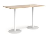 Monza rect poseur table round bases