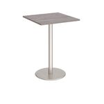 Monza square poseur table round base