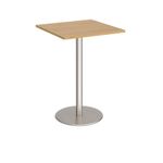 Monza square poseur table round base