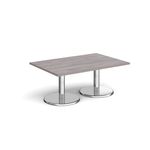 Pisa rect coffee table with round base