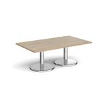 Pisa rect coffee table with round base