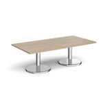 Pisa rect coffee table with round base