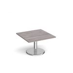 Pisa square coffee table with round base