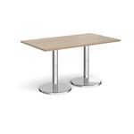 Pisa rect dining table with round base