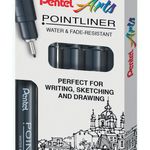 Pentel Pointliner Ast Sizes Black P5