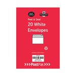 C6 P/Seal Wht 80gsm Env Pack 26 x20