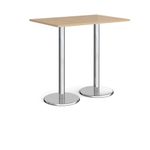 Pisa rect poseur table with round base