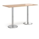 Pisa Rectangular Poseur Table With Round
