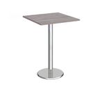 Pisa square poseur table with round base