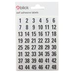 Blick Label 00-99 White/Black Bag 016250
