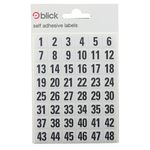 Blick Label 00-99 White/Black Bag 016250
