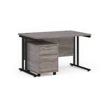 Maestro 25 desk 800mm with 2 drawer ped