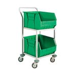 2 Bin Storage Trolley Green 321291