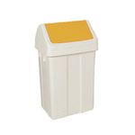 Fd 50 Litre Swing Bin White/Yell 330353