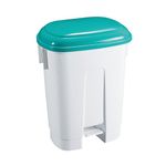 60L Plastic Bin White/Green 348015