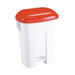 30L Plastic Bin White/Red 348021