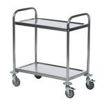 2 Shelf Trolley 600X400 Slv