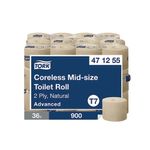 Tork Coreless 2Ply Tlt Roll Nat Pk36