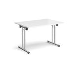 Rect folding leg table straight feet